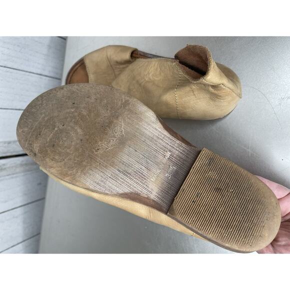 Free People Women 38.5 Mont Blanc Flat Sandals Brown Leather D'Orsay Spain - Picture 7 of 7